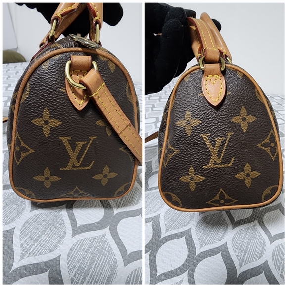 LOUIS VUITTON Monogram Canvas Mini Nano Speedy Bag Brown - Picture 6 of 15